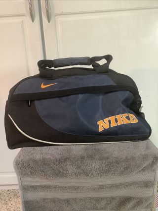 Vintage Nike Gym/travel/carry - On Bag - Blue Yellow 90’s Spell Out Swoosh - Rare