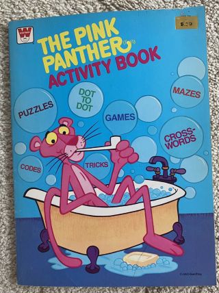 1979 The Pink Panther Cartoon Vintage Whitman Coloring Activity Book