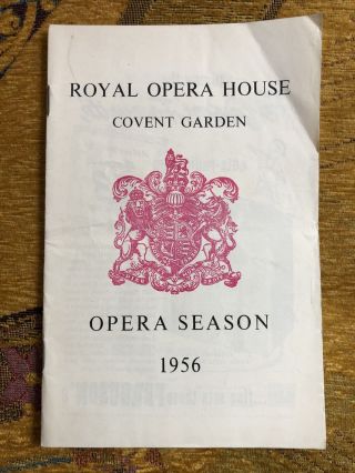 Royal Opera House Programme Magic Flute 1956 - Joan Sutherland As Pamina