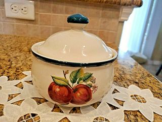 Casuals By China Pearl Sugar Bowl With Lid In The Apple Pattern