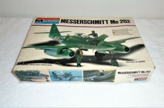 Vintage 1978 Monogram Wwii Messerschmitt Me 262 Model Airplane Kit 5410 - 1/48