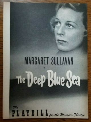 The Deep Blue Sea Margaret Sullavan/herbert Berghof/alan Webb 1952 Playbill