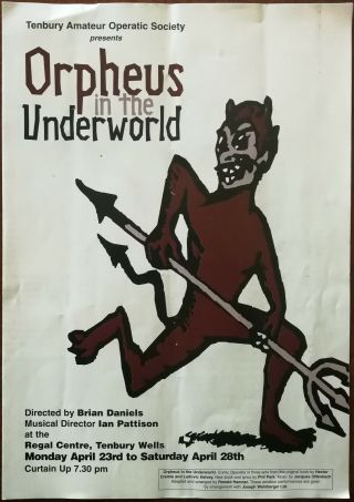 Orpheus In The Underworld Tenbury Amateur Operatic Society Programme 2001