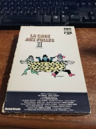 La Cage Aux Folles 2 Vintage Vhs Cbs Fox Video 1980 1984