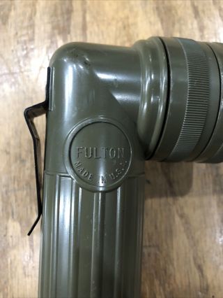 Vintage FULTON MX - 991/U U.  S.  Military Angle Signal Flashlight with lenses 3