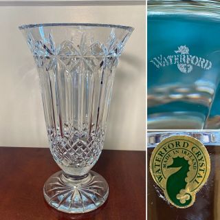 New/unused Vintage Waterford Crystal Heavy Large 14 " Balmoral Statement Vase