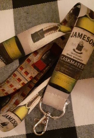 Jameson Irish Whiskey Vintage Neck Lanyard - Bottles Design Id Badge Holder