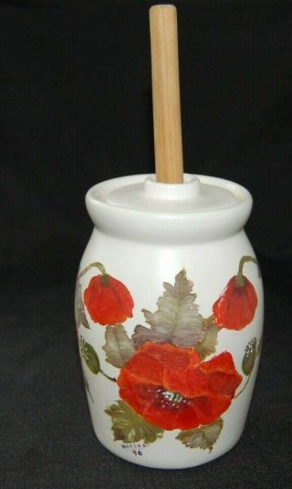 Small Crock Butter Churn W/lid Hand Painted By: Worden 70