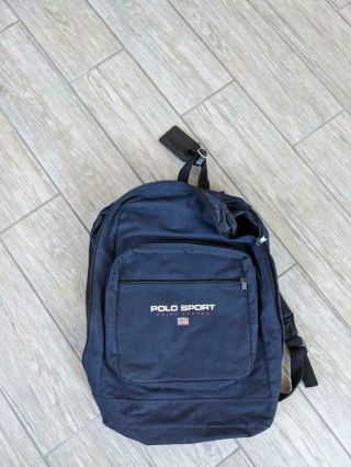 1990s Vintage Polo Sport Ralph Lauren Backpack Bag