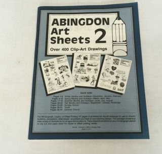Vintage Abingdon Art Sheets Church Clip Art Book Clip Art Drawings Craft Supply