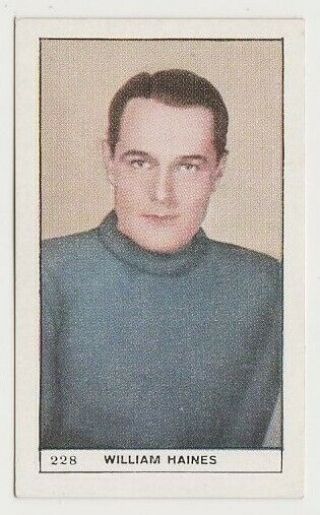 William Haines Film Star Vintage 1932 Bat Cinema Stars Tobacco Card 228