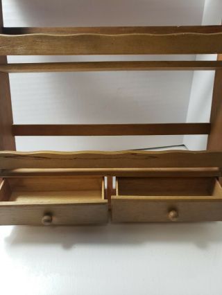 Vintage Wall Mount Spice Rack With Mini Drawers 2