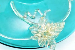 VINTAGE SIGNED ALFREDO BARBINI MURANO Art Glass BOWL Flowers Sculpture 6