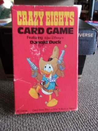 Vintage 1981 Crazy Eights Card Game Featuring Walt Disney 