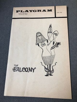 " The Balcony " Playbill 1960 Circle In The Square Genet Sylvia Miles Betty Miller