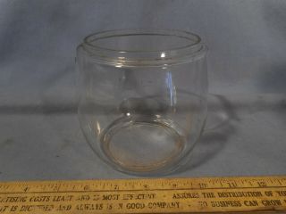 Vtg Clear Glass Lantern Globe For Deitz D - Lite 4 " Top 4 5/8 " H 3 3/8 " B Lamp Shade