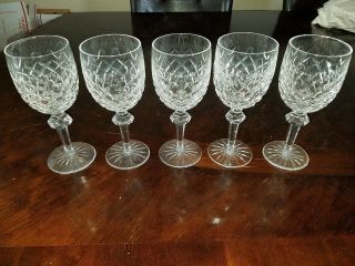 Waterford Crystal Powerscourt 7 5/8 " Water Goblet Set Of 5