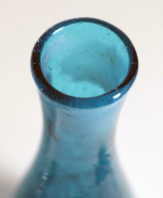 Vtg Blenko 920 - M Turquoise or Teal Crackle Decanter Winslow Anderson 3
