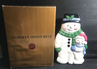 Vintage Christmas Snowman Spoon Rest,  Kitchen,  Holiday,