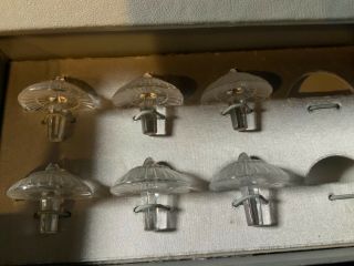 Lalique France Frosted Crystal Set of 6 Spinning Tops Toupie Dreidels 2