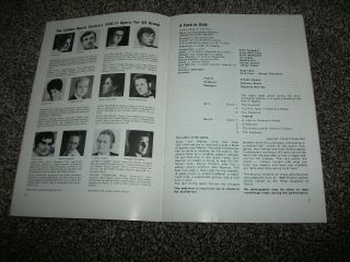 Opera for All theatre programme (1970/71 tour,  Welsh National Opera,  etc) 2