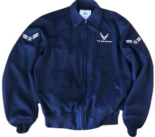 Vintage Us Air Force Issued Jacket Military Navy Blue Men Size 42xl Costume