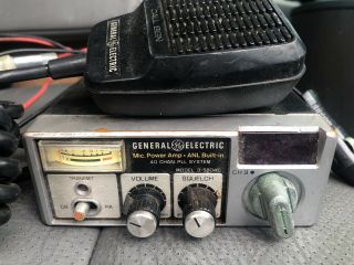 Vtg General Electric Ge 3 - 5804c 40 - Ch Mobile Cb Radio Vintage