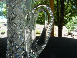 ABP Brilliant Cut Glass Crystal Pitcher Lemonade Tankard Jug 11 