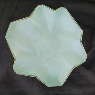 Ruben Haley Consolidated Glass Co.  Ruba Rombic Rare Opalescent Jade 8 1/4 " Plate