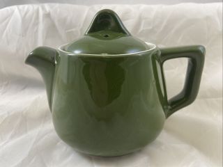 Vintage Hall China Restaurant Ware Single Serve Teapot Green