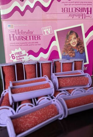 Vtg Richard Caruso Molecular Hairsetter 20 Hot Steam Rollers Hair Curlers