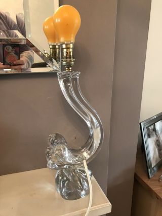 Daum Nancy France Glass Sllamp C.  1970 Daum Lamp Home Decor Unique Rare