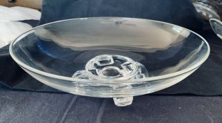 Large Signed Steuben Art Glass Footed Bowl 11” Stunning And Perfect