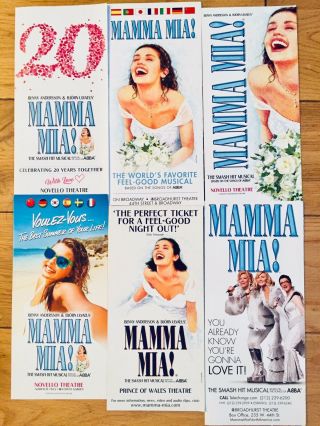 Abba - Mamma Mia - Bundle 1 - Broadway/west End Theatre Flyer X 6