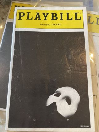 Phantom Of The Opera Playbill,  Majestic Theatre Nyc,  September 1995