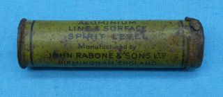 Vintage Aluminium Line & Surface Spirit Level By Rabone Birmingham England