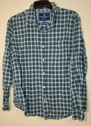American Eagle Outfitters Vintage Fit Button Down Long Sleeve Shirt 2xl Xxl Mens