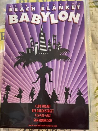 Beach Blanket Babylon Playbill Theatre Progrm Club Fugazi Sf 2003 Tales Of City