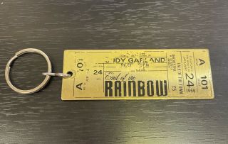 End Of The Rainbow Broadway Musical Keychain Souvenir Judy Garland Ticket Design