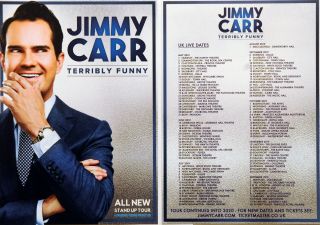 Jimmy Carr Terribly Funny 2019 Tour Flyers X 3 - Comedian