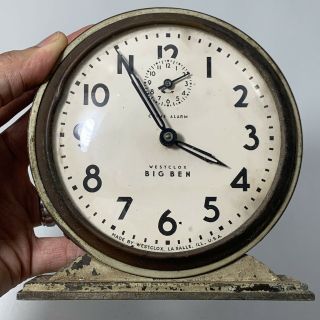 Vintage Westclox Big Ben Alarm Clock With Chime Alarm