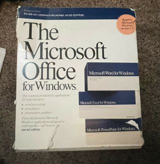 Vintage The Microsoft Office For Windows Box Set With Reference Books