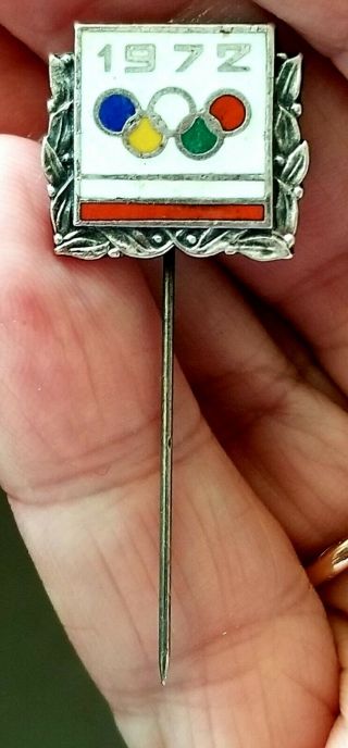 Vintage Polish Olympic Committee Olympic Munchen Sapporo 1972 Old Pin Badge