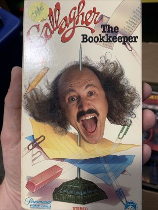 Gallagher The Bookkeeper Vhs Vintage Hard To Find