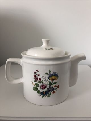 Vintage Arthur Wood Floral Teapot England Country Flower Pattern 5” Tall 9” Wide