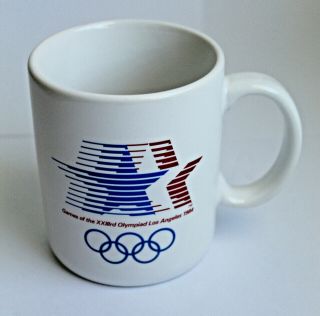 Los Angeles Olympic Games Coffee Tea Mug 1984 Vintage Papel Olympics Star Preown