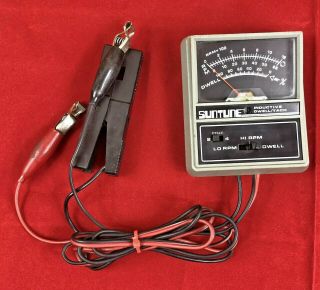 Vintage Suntune Inductive Dwell Tach Meter Cp7602 2/4 Cycle Auto Garage Usa