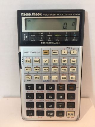 Vintage Radio Shack Programmable Scientific Calculator EC 4019 With Case 2