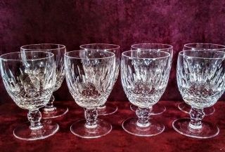 Vintage Waterford Crystal Colleen Set Of 8 Water Goblets 5 - 1/4 " Signed Cond