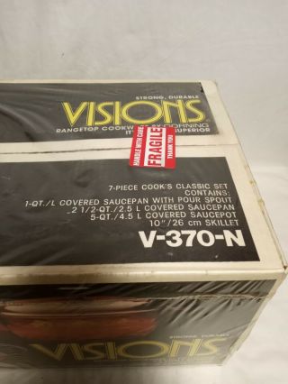 Visions Rangetop Cookware By Corning 7 Piece Set V - 370 - N 3